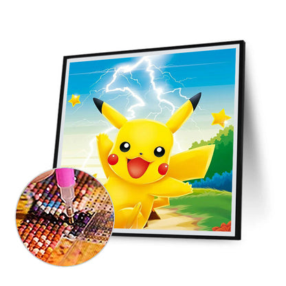 Pikachu 40*40CM(Canvas) Full Round Drill Diamond Painting