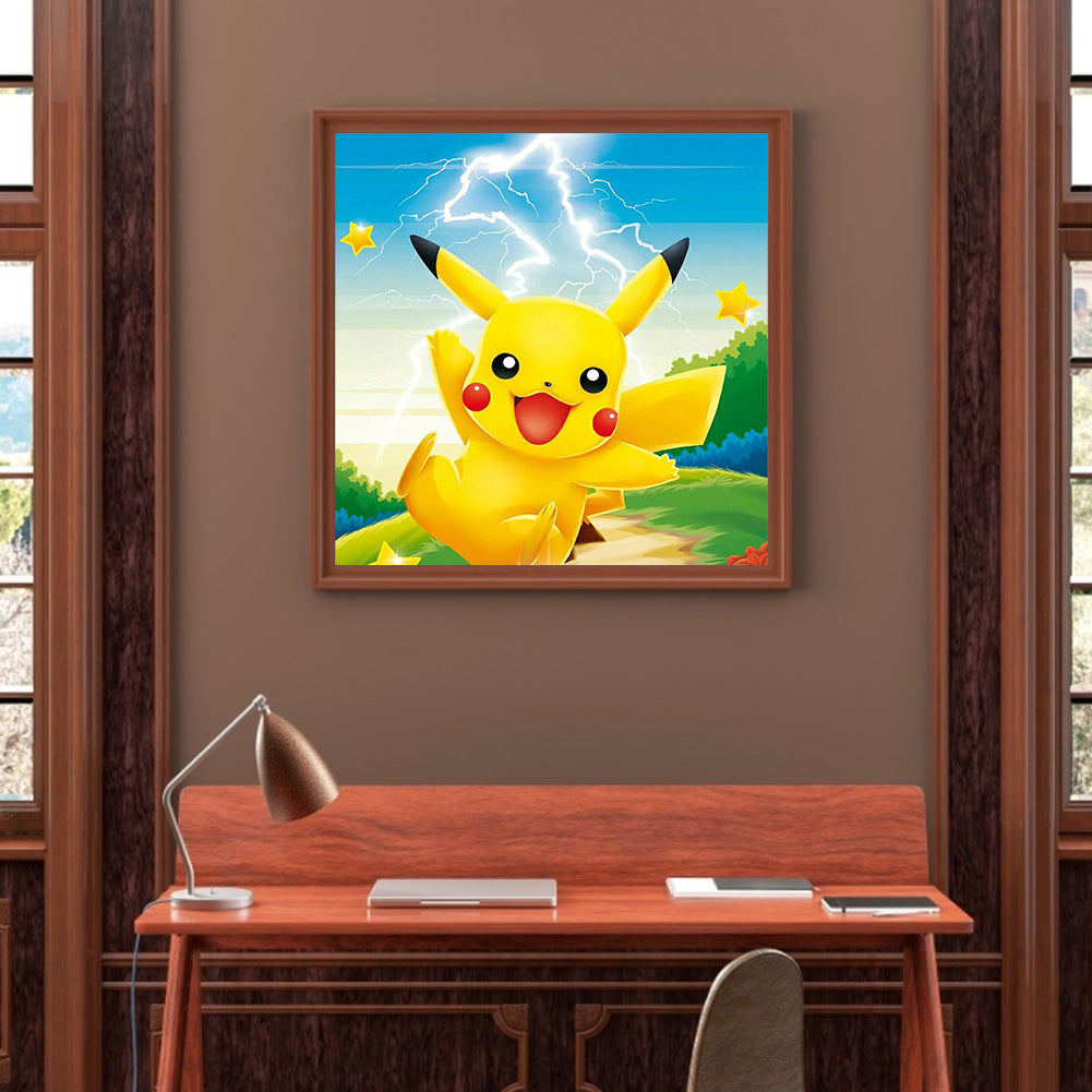 Pikachu 40*40CM(Canvas) Full Round Drill Diamond Painting