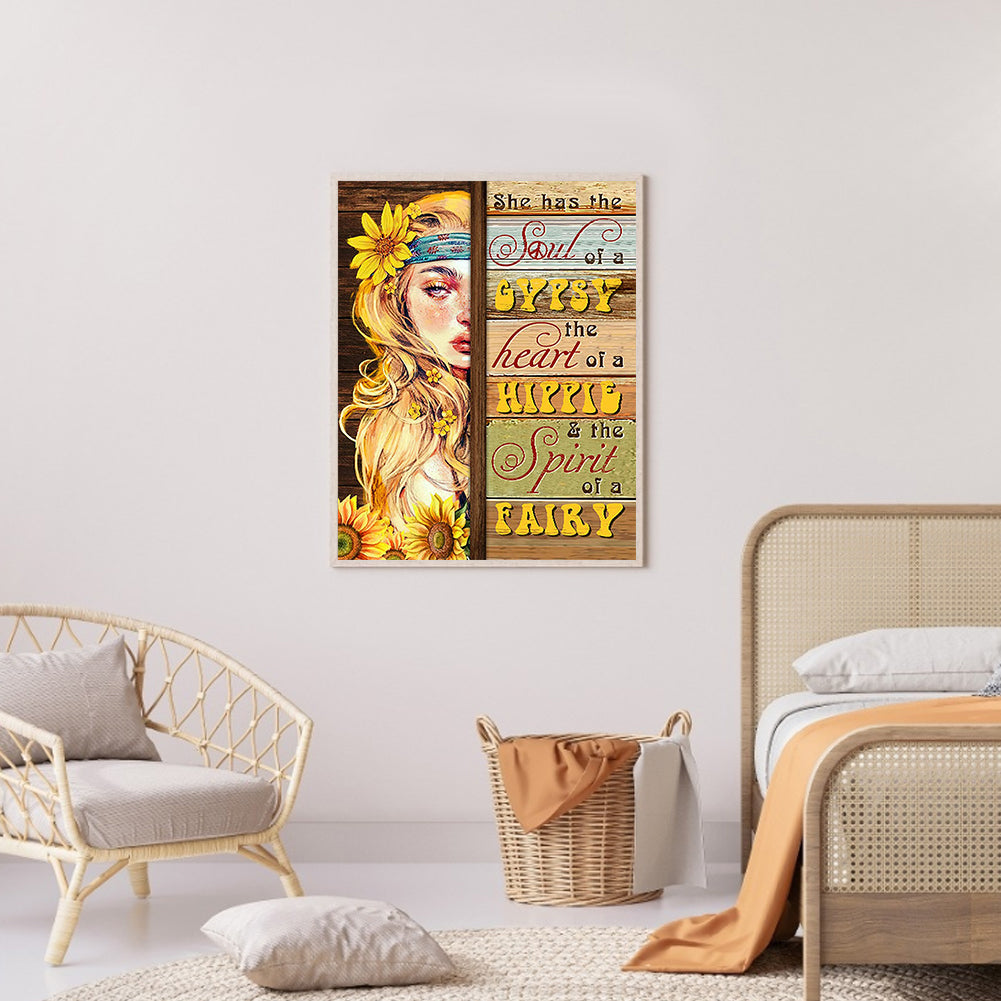 Calligraphy And Painting - Full Round Drill Diamond Painting 40*50CM