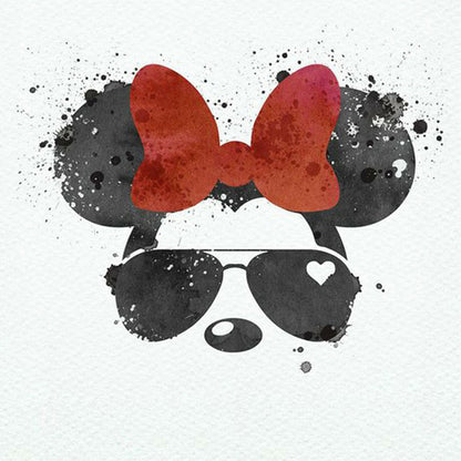 Minnie'S Sunglasses 30*30CM(Canvas) Full Round Drill Diamond Painting