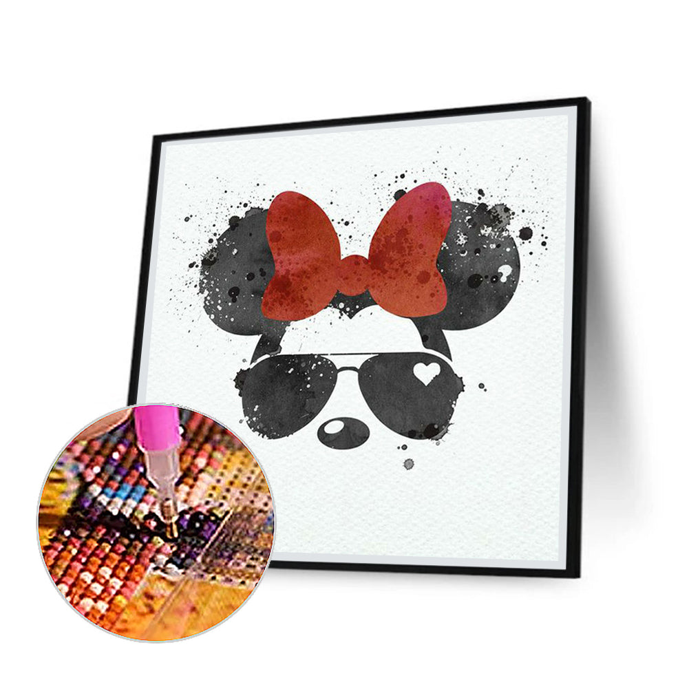 Minnie'S Sunglasses - Full Round Drill Diamond Painting 30*30CM