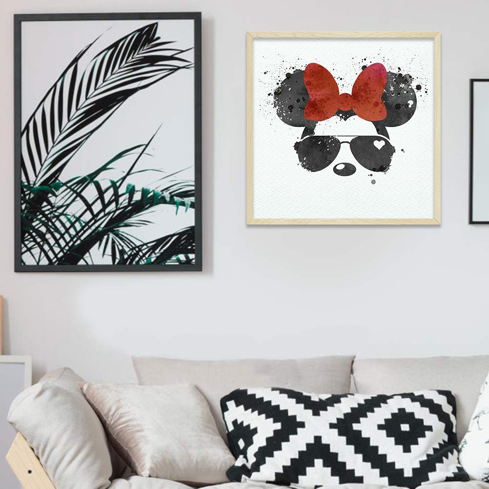 Minnie'S Sunglasses 30*30CM(Canvas) Full Round Drill Diamond Painting