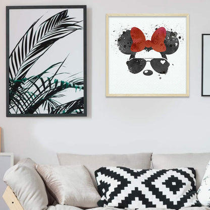 Minnie'S Sunglasses 30*30CM(Canvas) Full Round Drill Diamond Painting