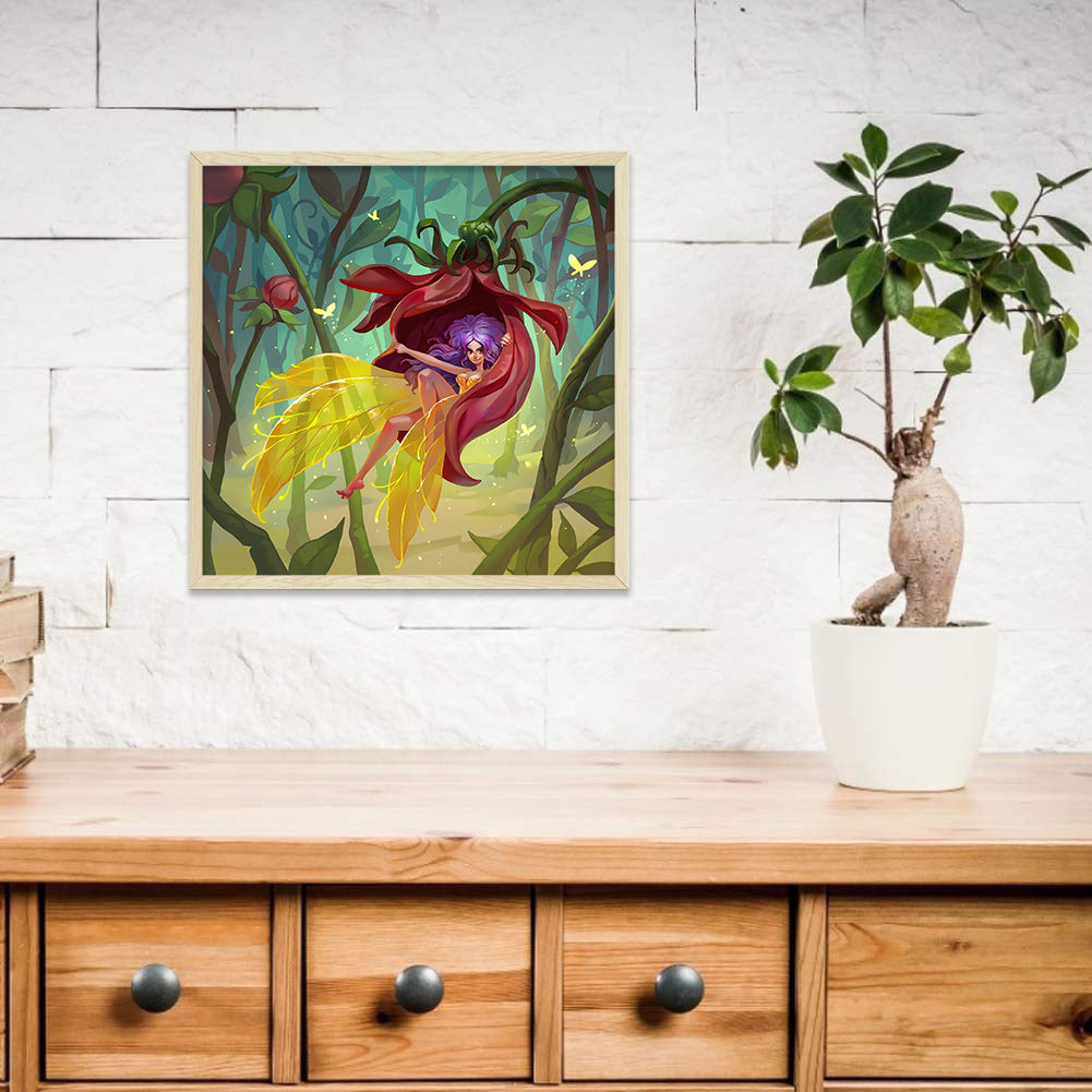 Petal Princess - Full Round Drill Diamond Painting 30*30CM