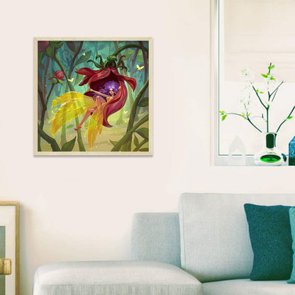 Petal Princess 30*30CM(Canvas) Full Round Drill Diamond Painting