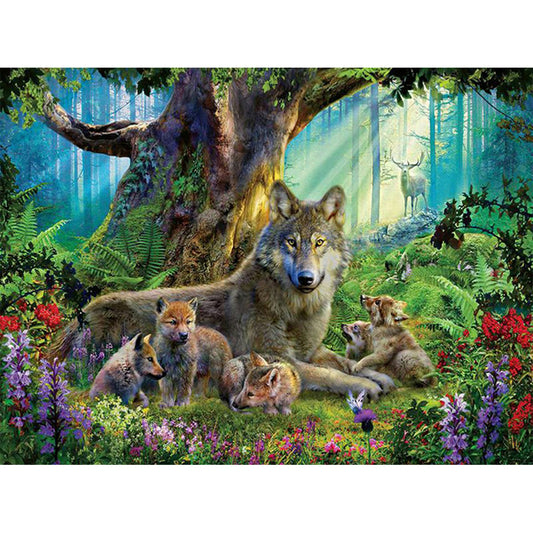Wolf - Full Round Drill Diamond Painting 40*30CM
