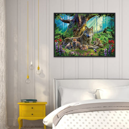 Wolf - Full Round Drill Diamond Painting 40*30CM