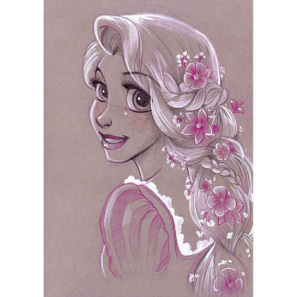 Princess Rapunzel - Full Round Drill Diamond Painting 40*50CM