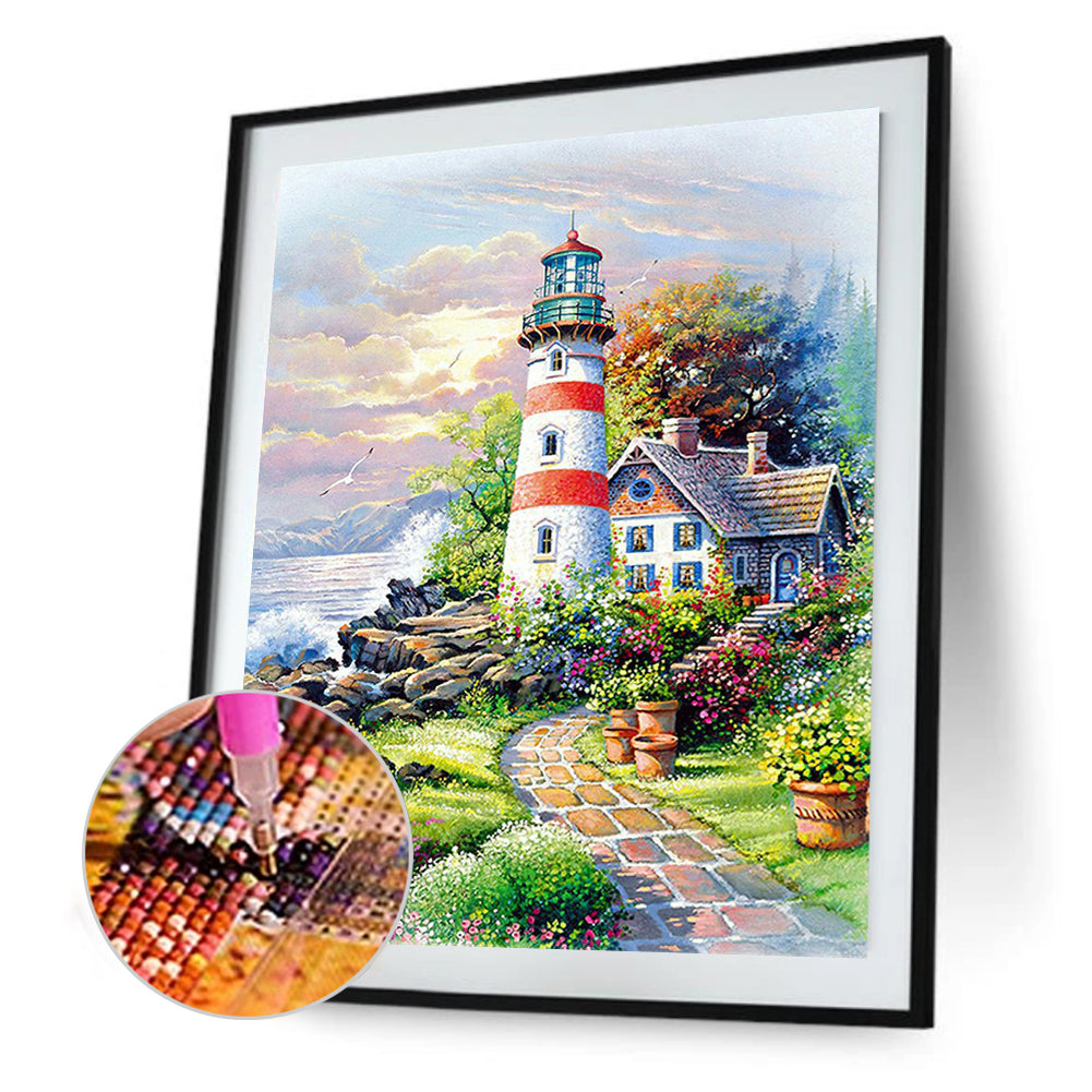 Lighthouse 30*40CM(Canvas) Full Square Drill Diamond Painting