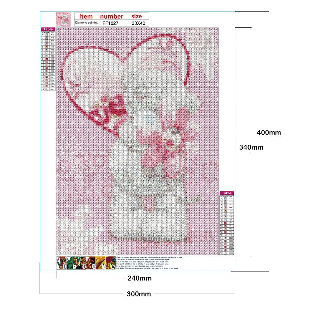 Cartoon Bear - Full Square Drill Diamond Painting 30*40CM