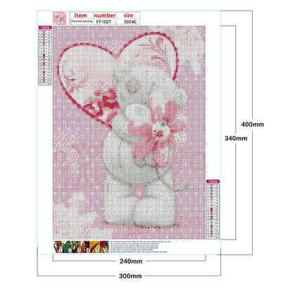 Cartoon Bear - Full Square Drill Diamond Painting 30*40CM