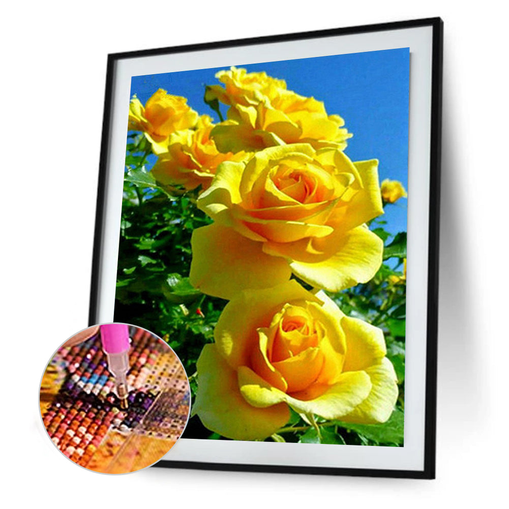 Yellow Rose - Full Round Drill Diamond Painting 40*50CM