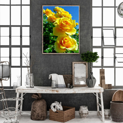 Yellow Rose - Full Round Drill Diamond Painting 40*50CM