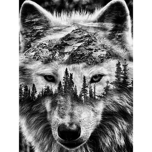 Wolf - Full Round Drill Diamond Painting 30*40CM