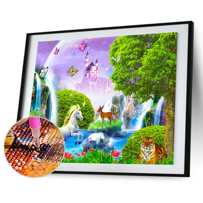 Fantasy Unicorn - Full Round Drill Diamond Painting 50*40CM