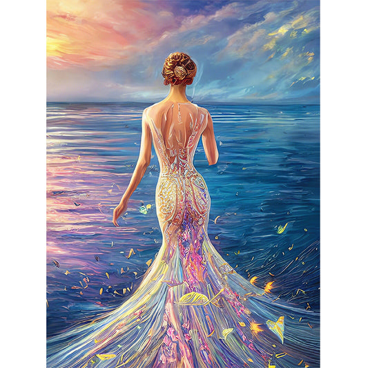 Mermaid Princess 30*40CM(Canvas) Full Round Drill Diamond Painting