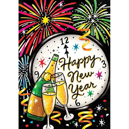 Celebrate New Year 30*40CM(Canvas) Full Round Drill Diamond Painting