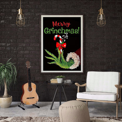 Green Hairy Monster - Full Round Drill Diamond Painting 30*40CM