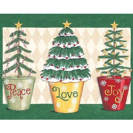 Christmas Tree 40*30CM(Canvas) Full Round Drill Diamond Painting