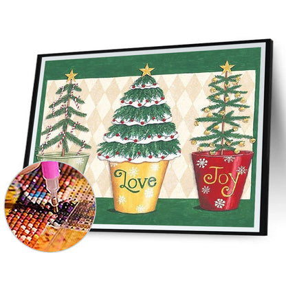 Christmas Tree 40*30CM(Canvas) Full Round Drill Diamond Painting