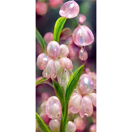 Water Drop Flowers - Full Square Drill Diamond Painting 40*80CM