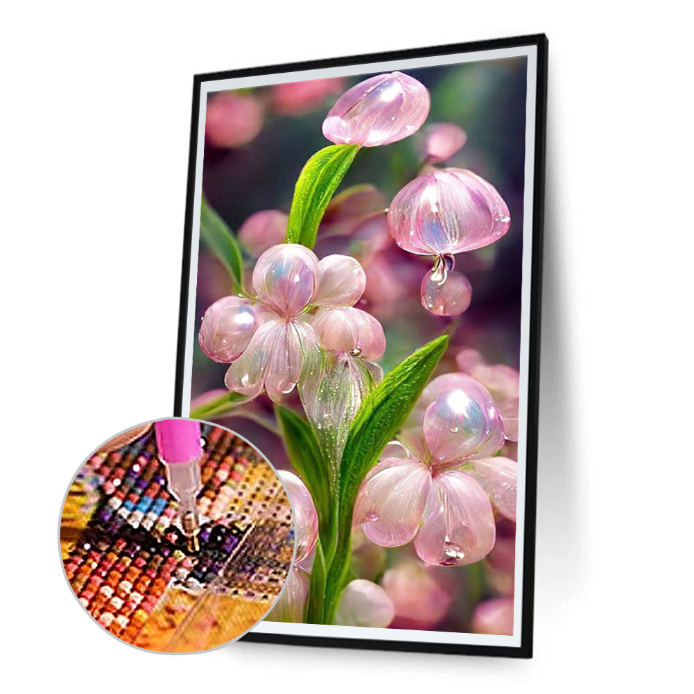 Water Drop Flower 40*80CM(Canvas) Full Square Drill Diamond Painting