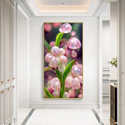 Water Drop Flower 40*80CM(Canvas) Full Square Drill Diamond Painting