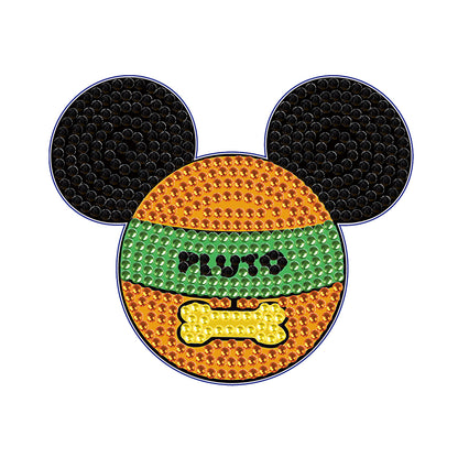 DIY Diamonds Mosaic Cup Cushion Anti-scald Wooden Cartoon Cup Mat for Kids Gifts