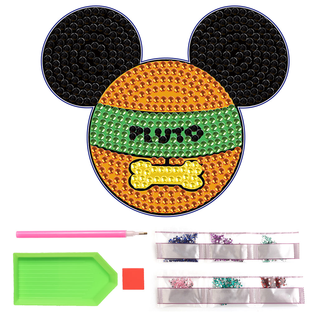 DIY Diamonds Mosaic Cup Cushion Anti-scald Wooden Cartoon Cup Mat for Kids Gifts