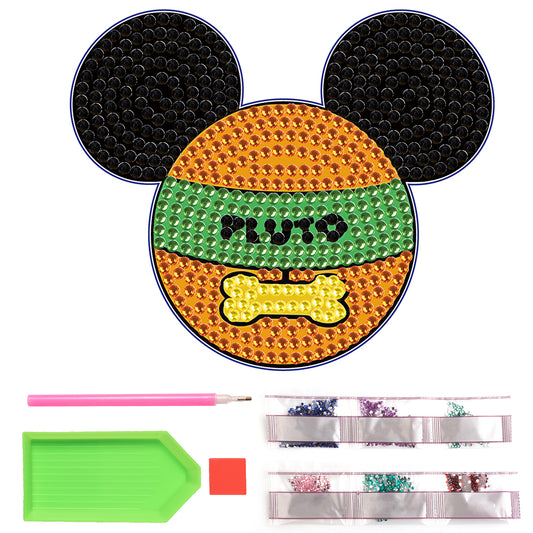 DIY Diamonds Mosaic Cup Cushion Anti-scald Wooden Cartoon Cup Mat for Kids Gifts