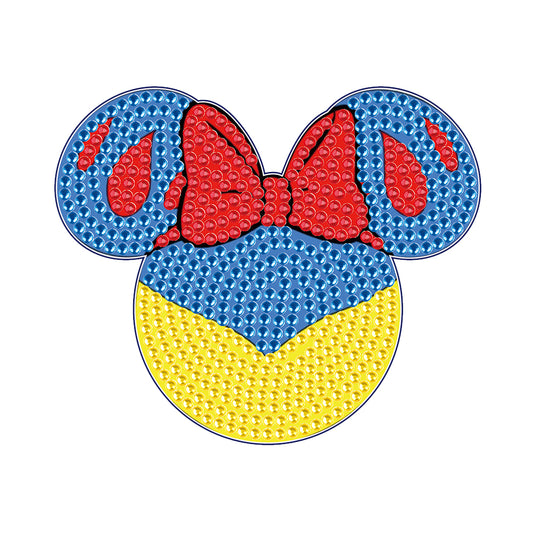 DIY Diamonds Mosaic Cup Cushion Anti-scald Wooden Cartoon Cup Mat for Kids Gifts