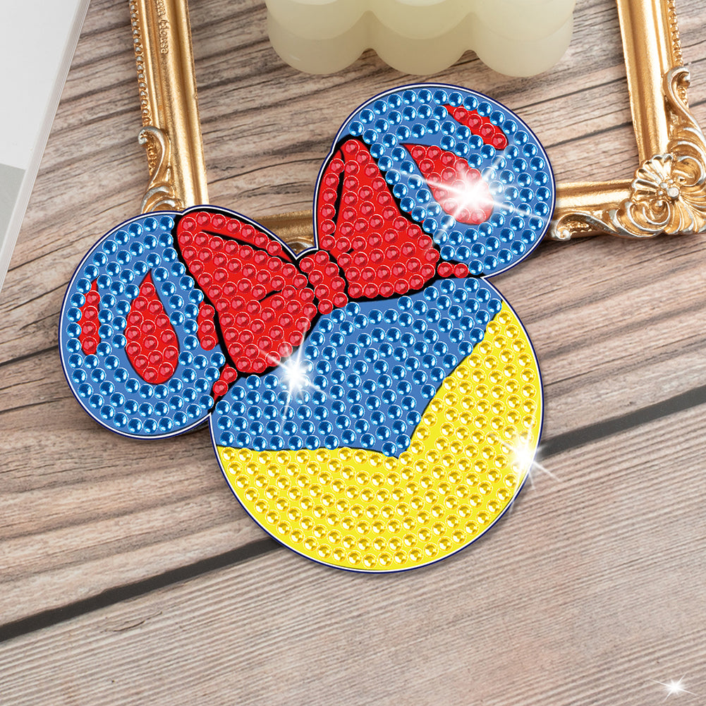 DIY Diamonds Mosaic Cup Cushion Anti-scald Wooden Cartoon Cup Mat for Kids Gifts