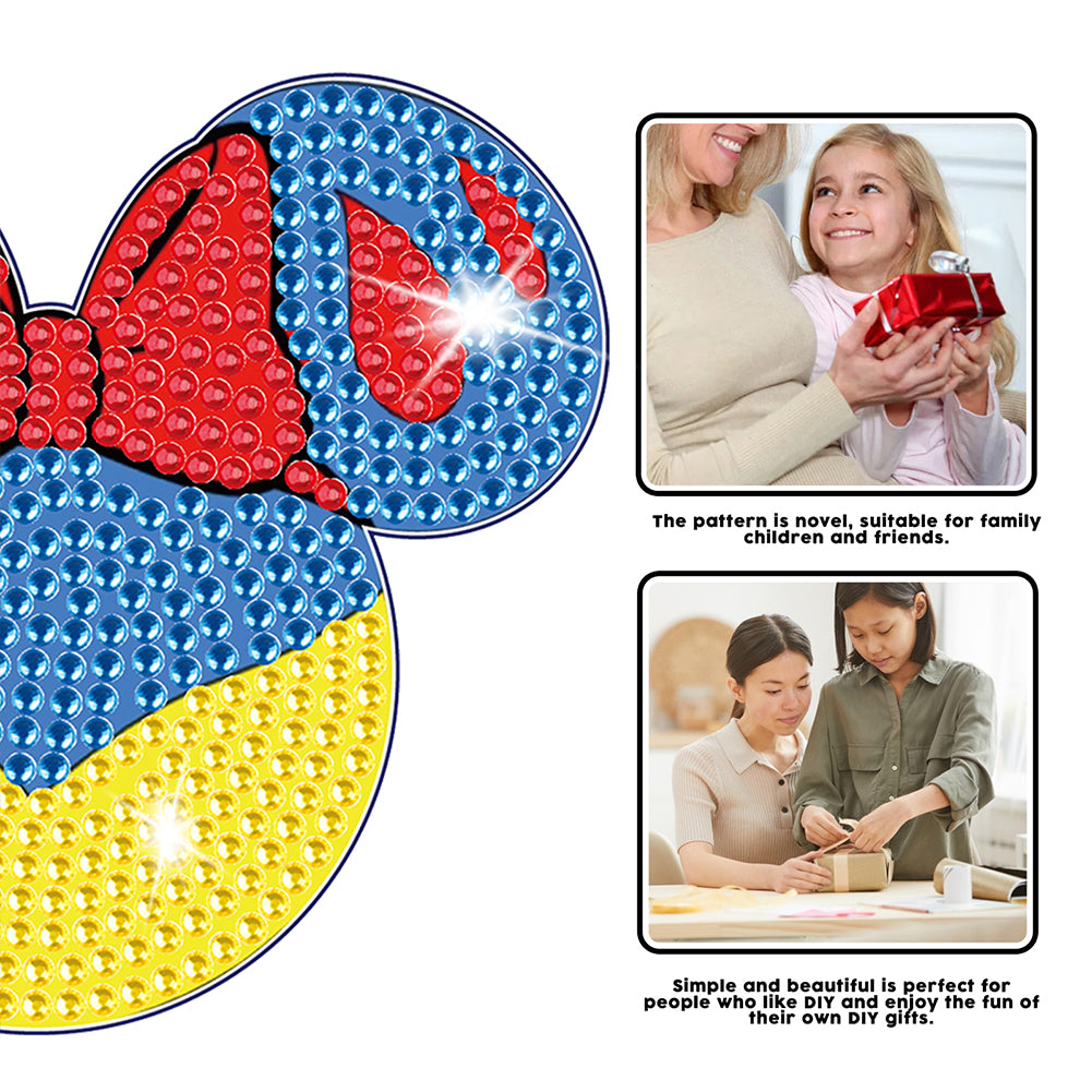 DIY Diamonds Mosaic Cup Cushion Anti-scald Wooden Cartoon Cup Mat for Kids Gifts