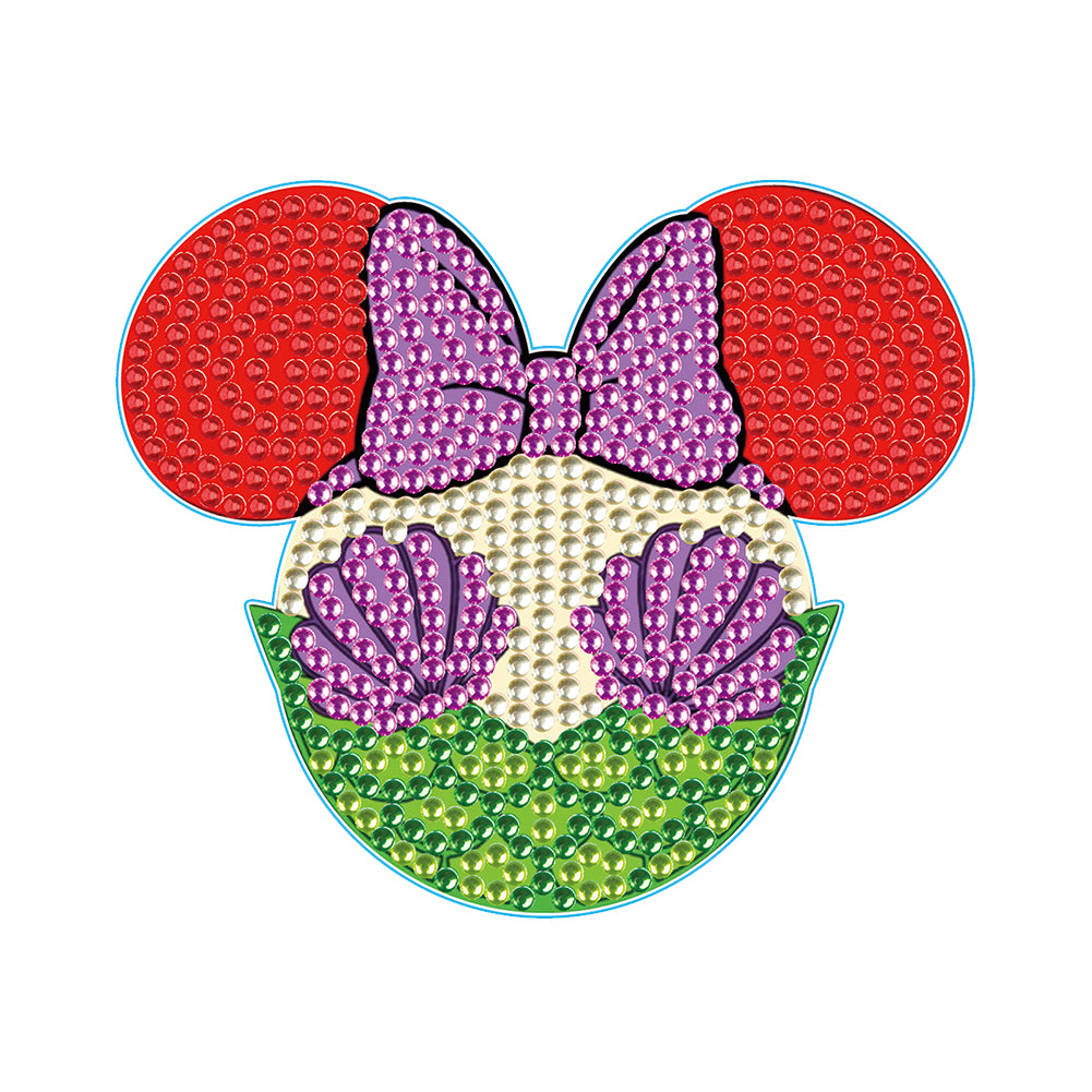 DIY Diamonds Mosaic Cup Cushion Anti-scald Wooden Cartoon Cup Mat for Kids Gifts