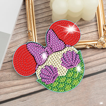 DIY Diamonds Mosaic Cup Cushion Anti-scald Wooden Cartoon Cup Mat for Kids Gifts