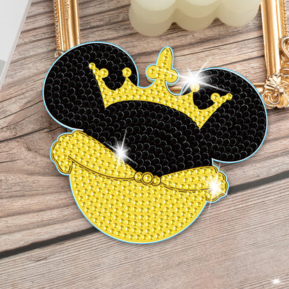 DIY Diamonds Mosaic Cup Cushion Anti-scald Wooden Cartoon Cup Mat for Kids Gifts