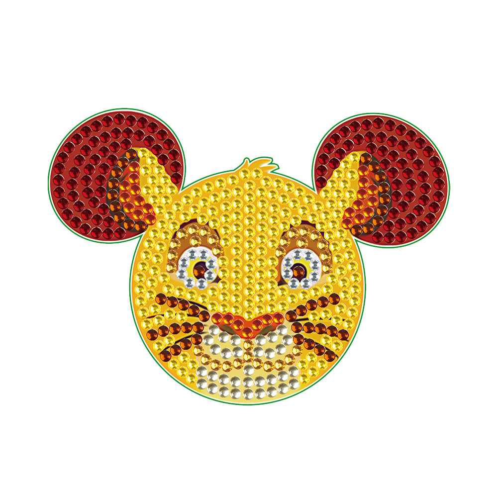 DIY Diamonds Mosaic Cup Cushion Anti-scald Wooden Cartoon Cup Mat for Kids Gifts