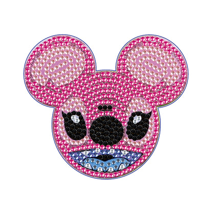 DIY Diamonds Mosaic Cup Cushion Anti-scald Wooden Cartoon Cup Mat for Kids Gifts