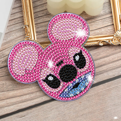 DIY Diamonds Mosaic Cup Cushion Anti-scald Wooden Cartoon Cup Mat for Kids Gifts