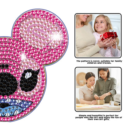 DIY Diamonds Mosaic Cup Cushion Anti-scald Wooden Cartoon Cup Mat for Kids Gifts