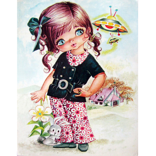 Cartoon Little Girl - Full Round Drill Diamond Painting 30*40CM