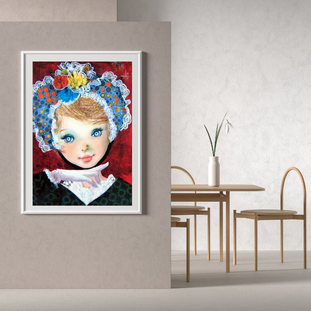 Cartoon Little Girl - Full Round Drill Diamond Painting 30*40CM