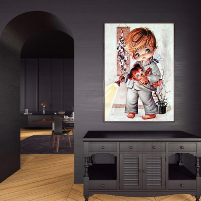 Cartoon Little Girl - Full Round Drill Diamond Painting 30*40CM