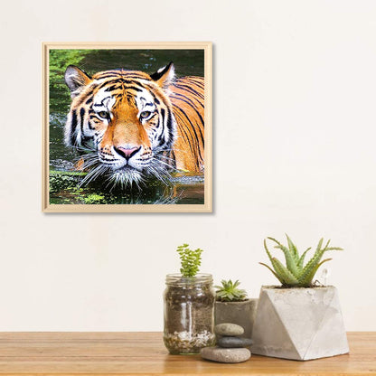 Tiger 40*40CM(Canvas) Full Round Drill Diamond Painting