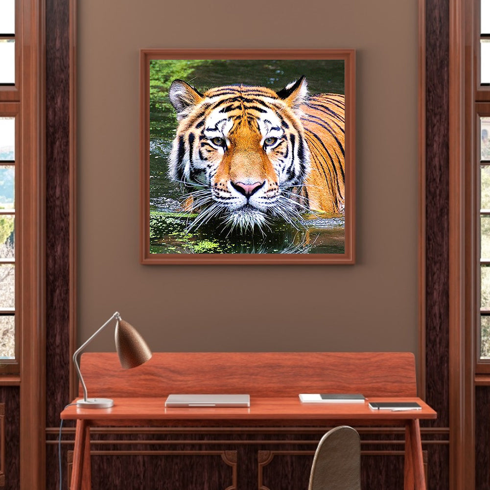 Tiger - Full Round Drill Diamond Painting 40*40CM