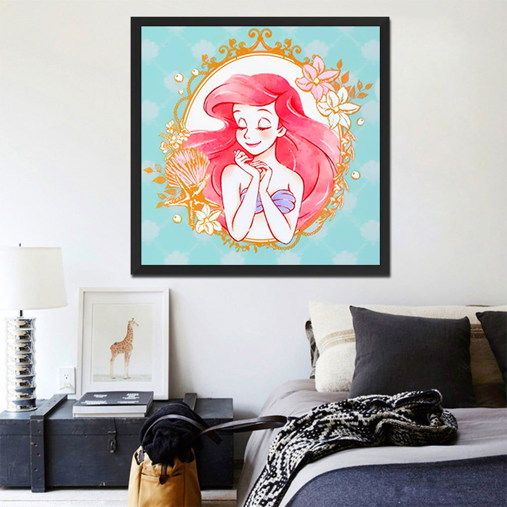 Mermaid Ariel 40*40CM(Canvas) Full Round Drill Diamond Painting