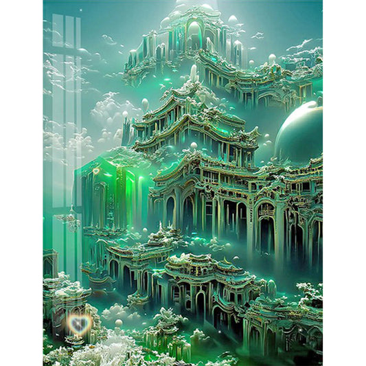 Castle View - Full Round Drill Diamond Painting 40*50CM