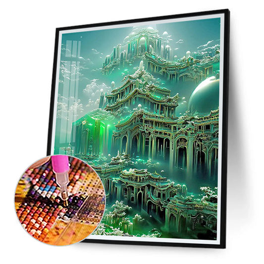 Castle View - Full Round Drill Diamond Painting 40*50CM