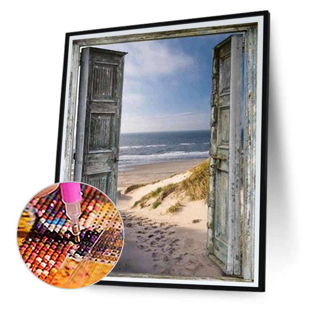 Front Beach 40*50CM(Canvas) Full Round Drill Diamond Painting