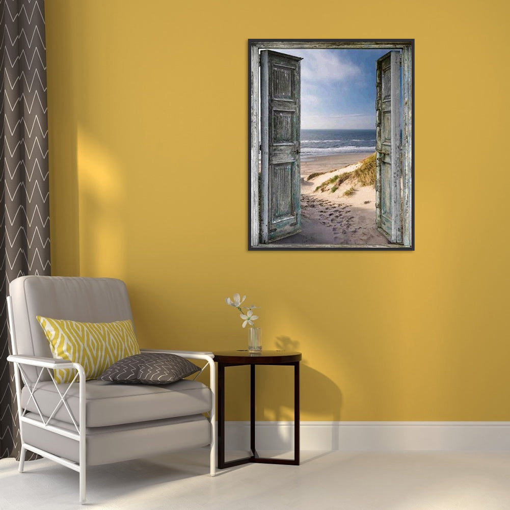 Front Beach 40*50CM(Canvas) Full Round Drill Diamond Painting